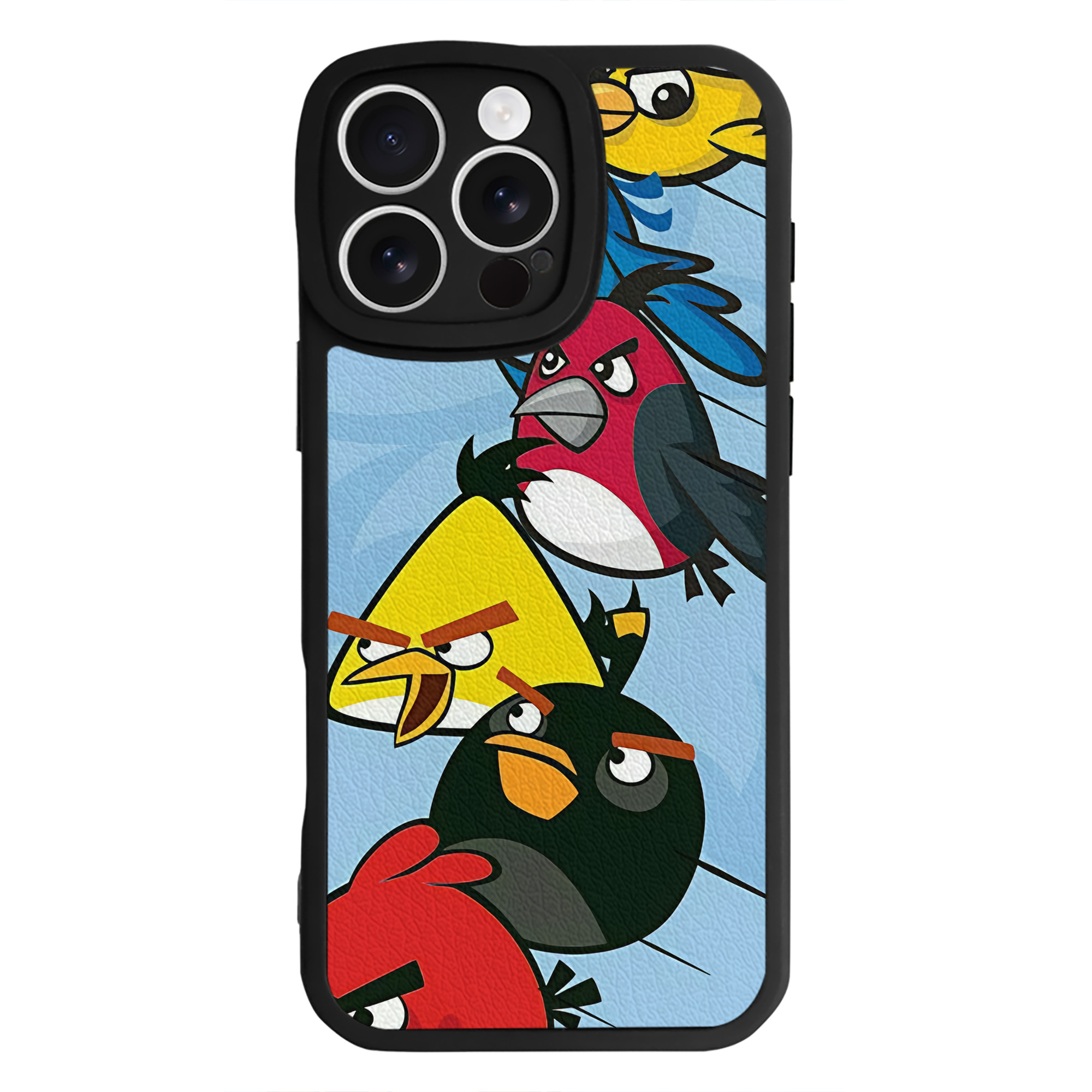 （画像用） Angry Birds アングリーバード 【iPhone 16シリーズ対応】シリコンスマホケース（レザー調） 材質：シリコン